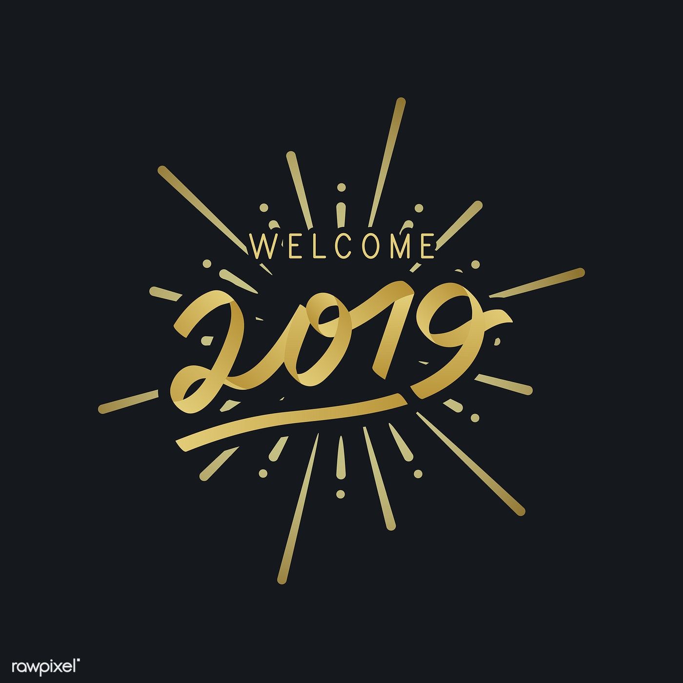1400x1400 Happy New Year Badge Vector Free Image