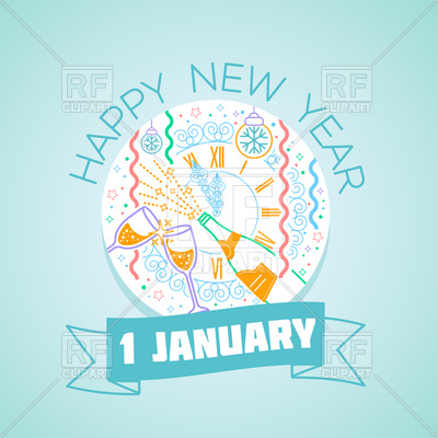 400x400 January Greeting Card