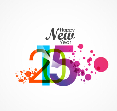 411x391 Watercolor Happy New Year Vector Free Download