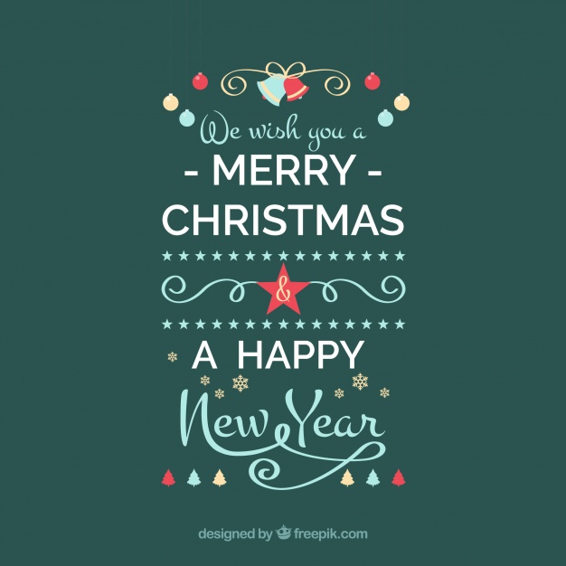 626x626 We Wish You A Merry Christmas And A Happy New Year Vector Free