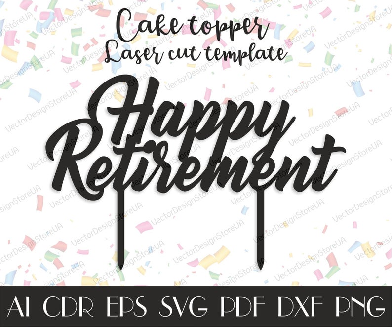 Happy Retirement Cake Topperretirement Party Decorhappy Etsy 794x662 Happy Retirement Cake Topperretirement Party Decorhappy Etsy