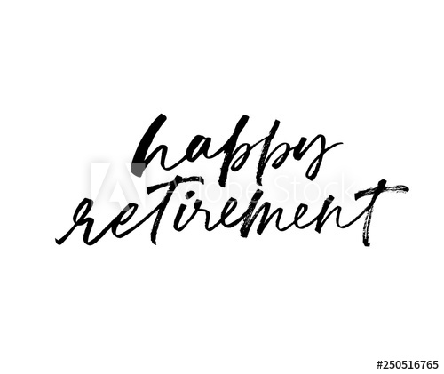 Happy Retirement Phrase Vector Hand Drawn Brush Style Modern 500x421 Happy Retirement Phrase Vector Hand Drawn Brush Style Modern