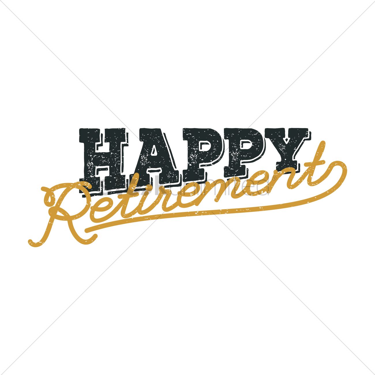 Happy Retirement Hand Lettering Vector Image 1300x1300 Happy Retirement Hand Lettering Vector Image