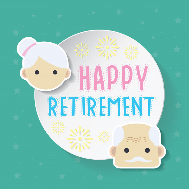 Happy Retirement Logo Design Vector Illustration Vector Premium 626x626 Happy Retirement Logo Design Vector Illustration Vector Premium