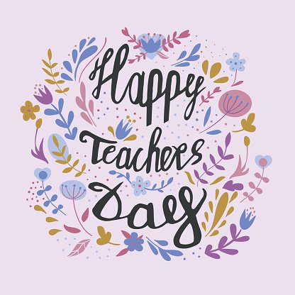 416x416 Happy Teachers Day Vector Illustration Stock Vectors