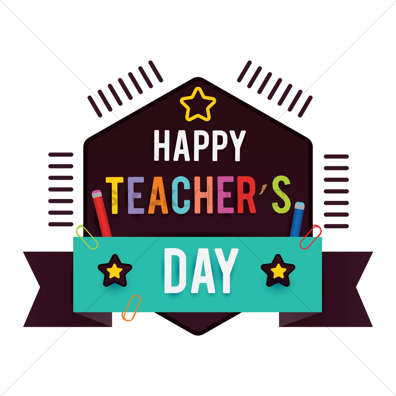 1300x1300 Happy Teacher's Day Design Vector Image