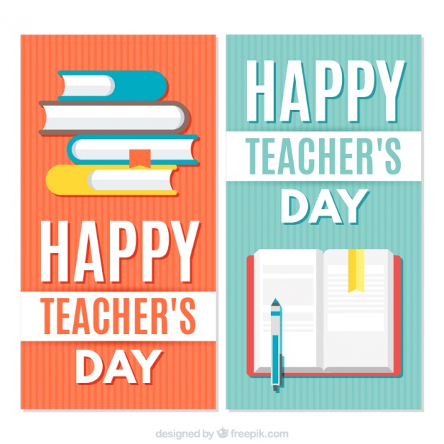 626x626 Set Of Colorful Banners For The Teacher's Day Vector Free Download
