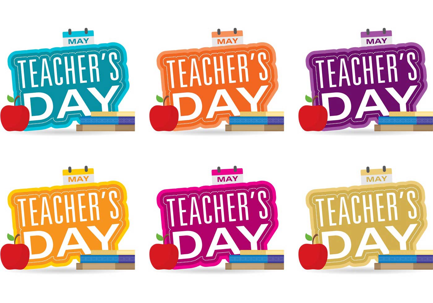 1400x980 Teacher Day Vectors