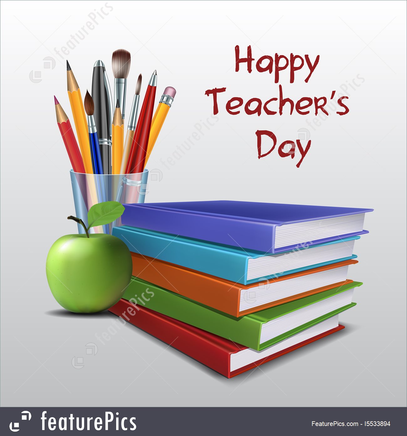 1300x1392 Teacher S Day Vector Card