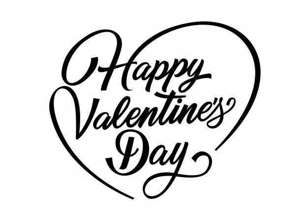 626x443 Happy Valentines Day Lettering Vector Free Download