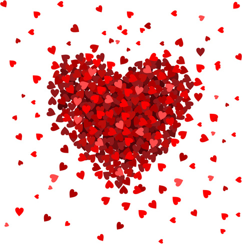 484x489 Romantic Happy Valentine Day Cards Vector Free Vector