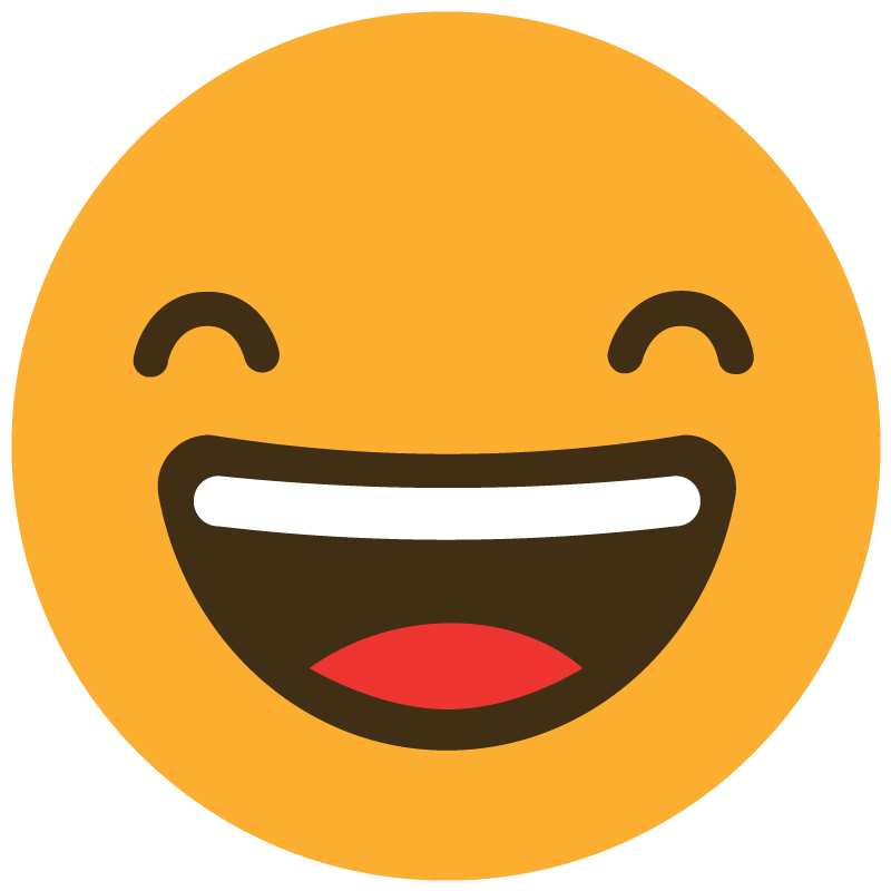 800x800 Happy Reaction Emoji Icon Vector Graphic Emoticon Free Vector