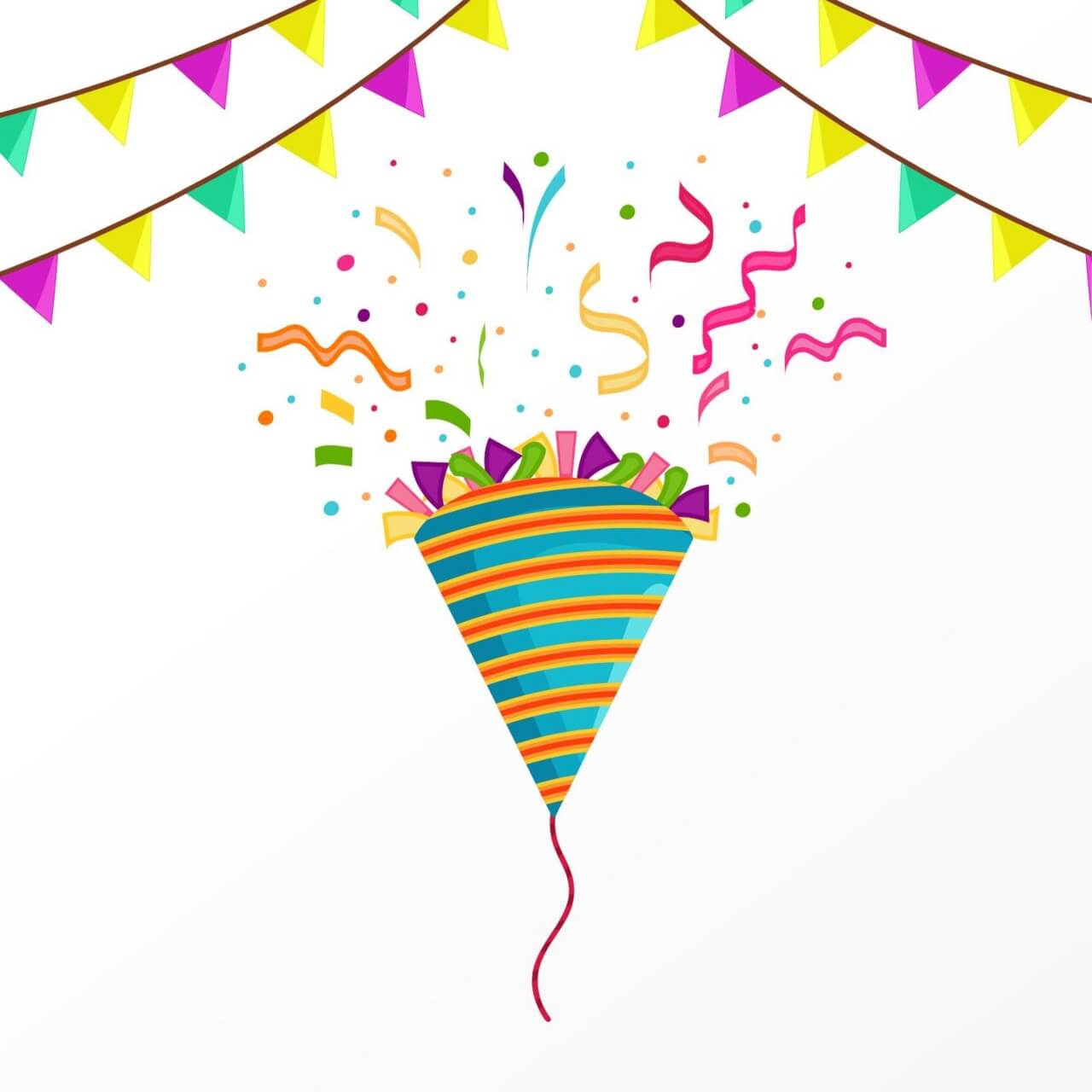 1280x1280 Free Vector Happy Birthday Vector Illustration