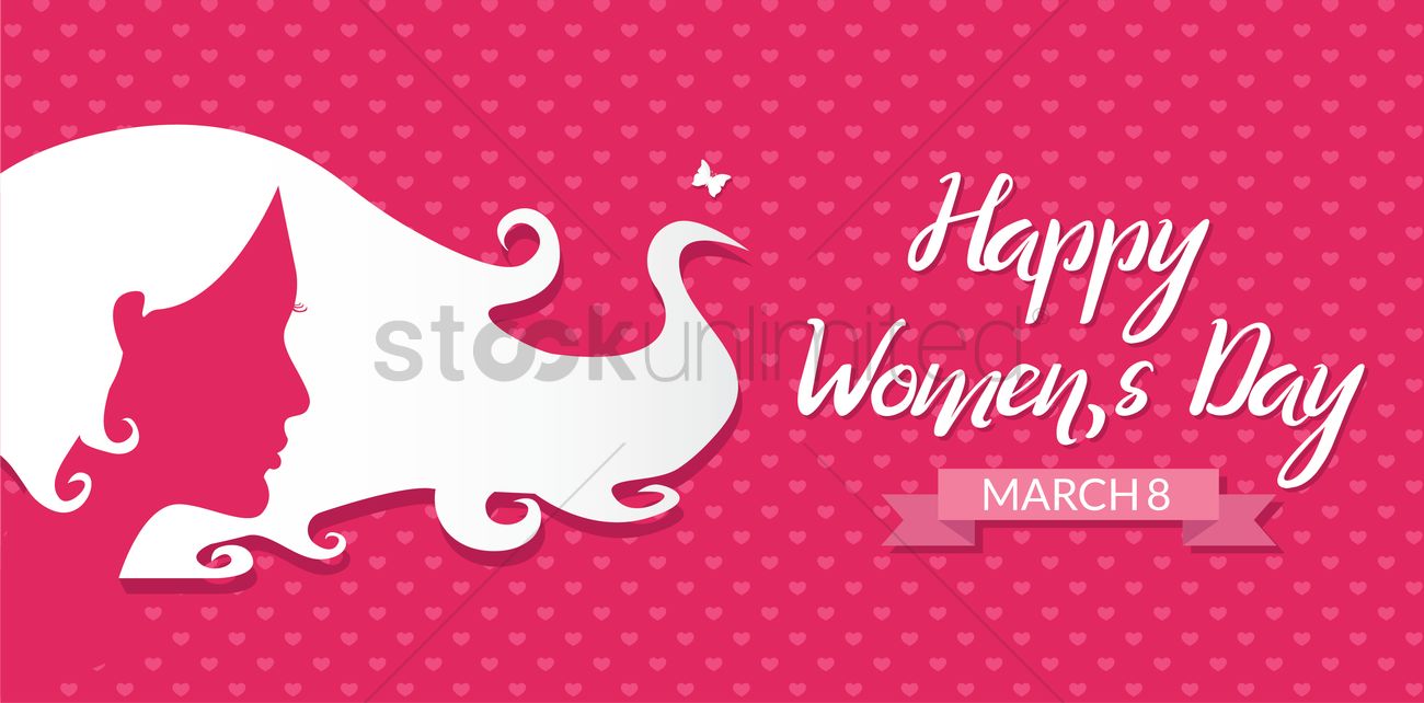 1300x642 Happy Women's Day Vector Image
