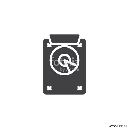 500x500 Computer Hard Drive Vector Icon Filled Flat Sign For Mobile