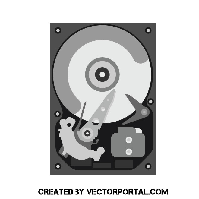 660x660 Hard Disk Drive Vector Image
