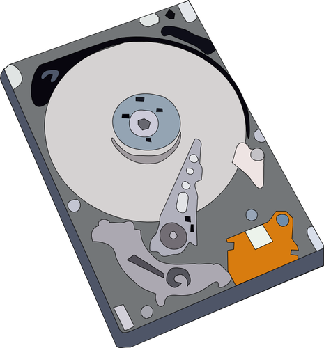 465x500 Hard Disk Vector Illustration