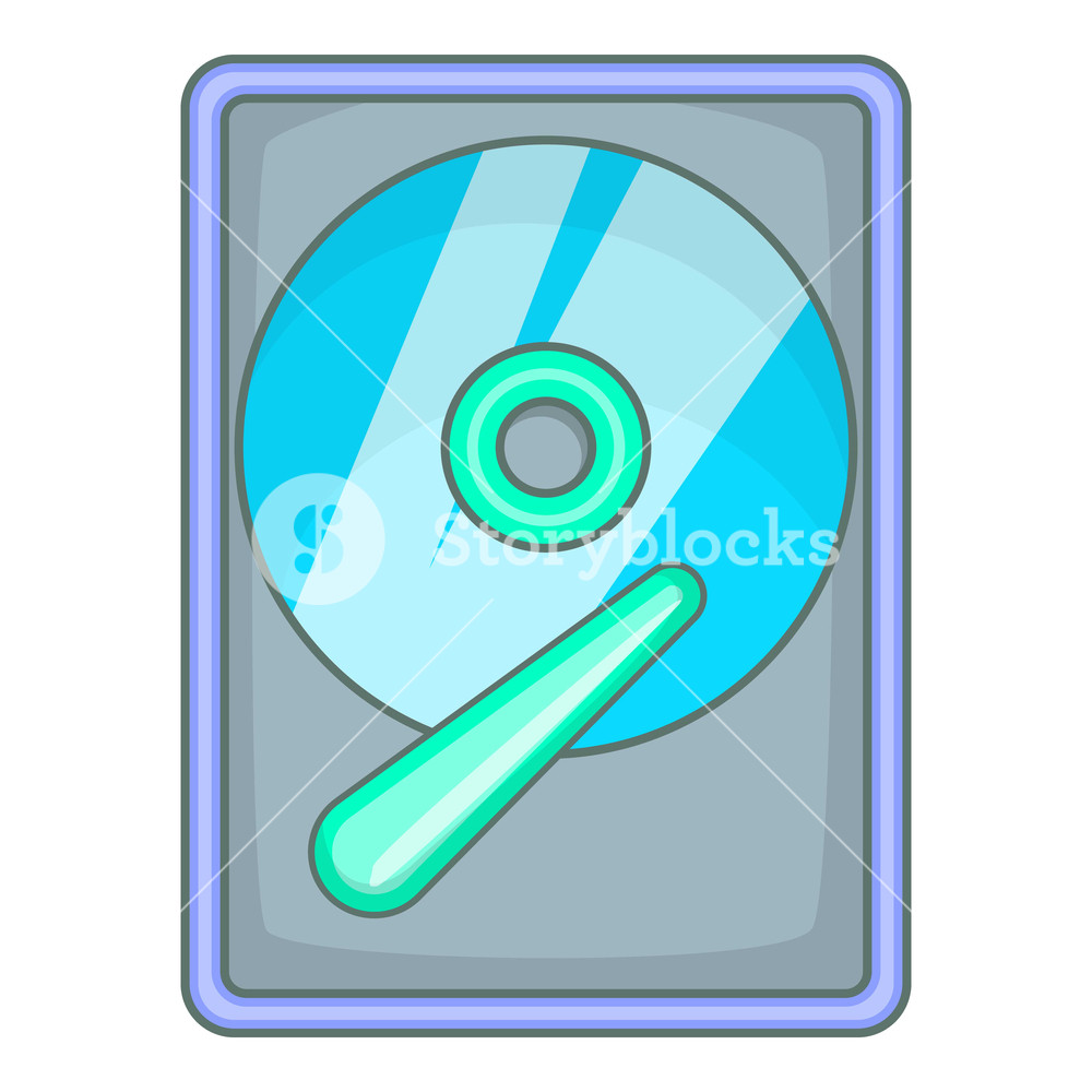1000x1000 Hard Drive Disk Icon Cartoon Illustration Of Hard Drive Disk