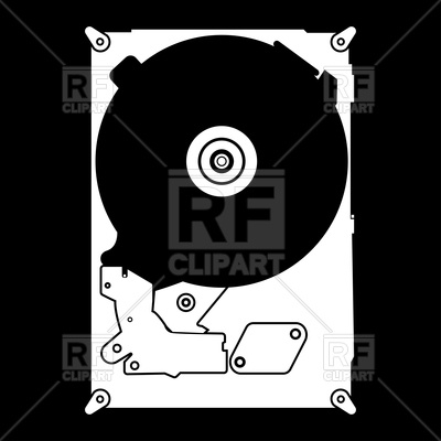 400x400 Hard Drive Disk White Color Icon Vector Image Of Icons And Emblems
