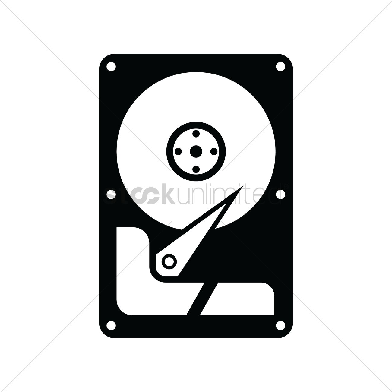 1300x1300 Internal Hard Drive Vector Image