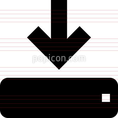 400x400 Download To Hard Drive Vector Icon