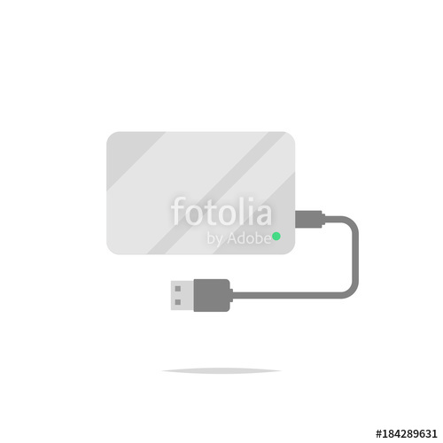 500x500 External Hard Drive Vector Stock Image And Royalty Free Vector
