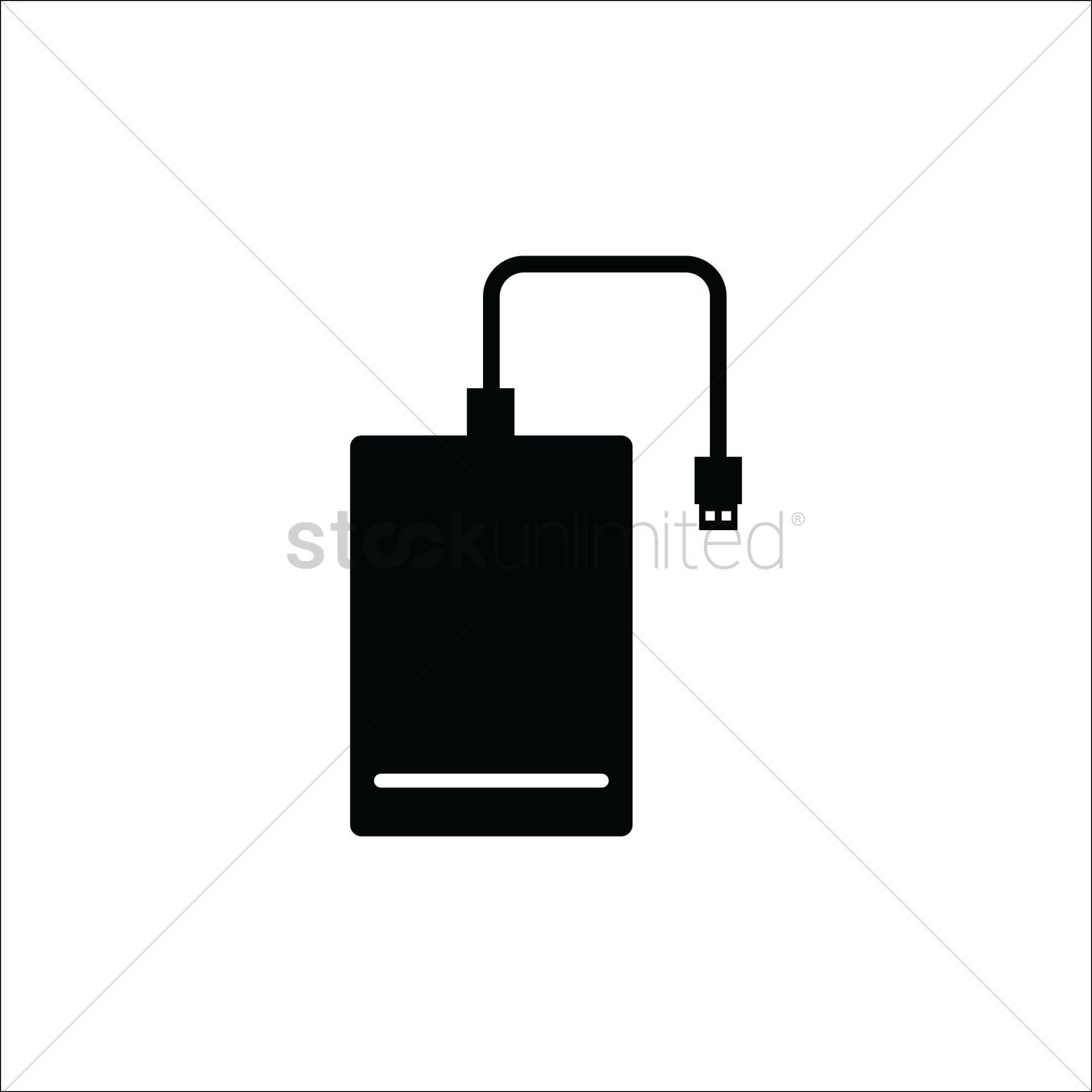 1300x1300 External Hard Drive Vector Image