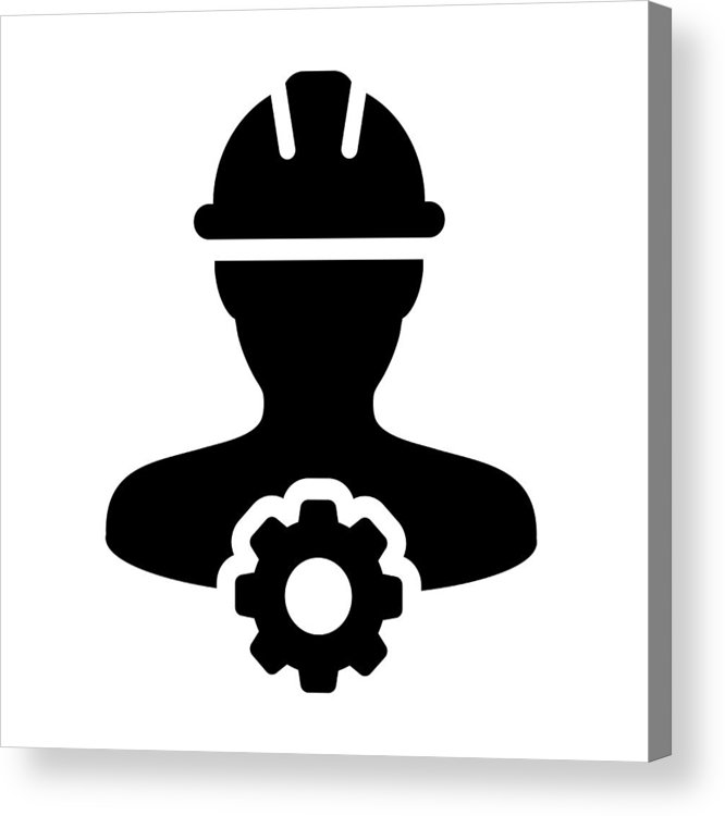 666x750 Service Icon Vector Male Person Worker Avatar Profile With Gear