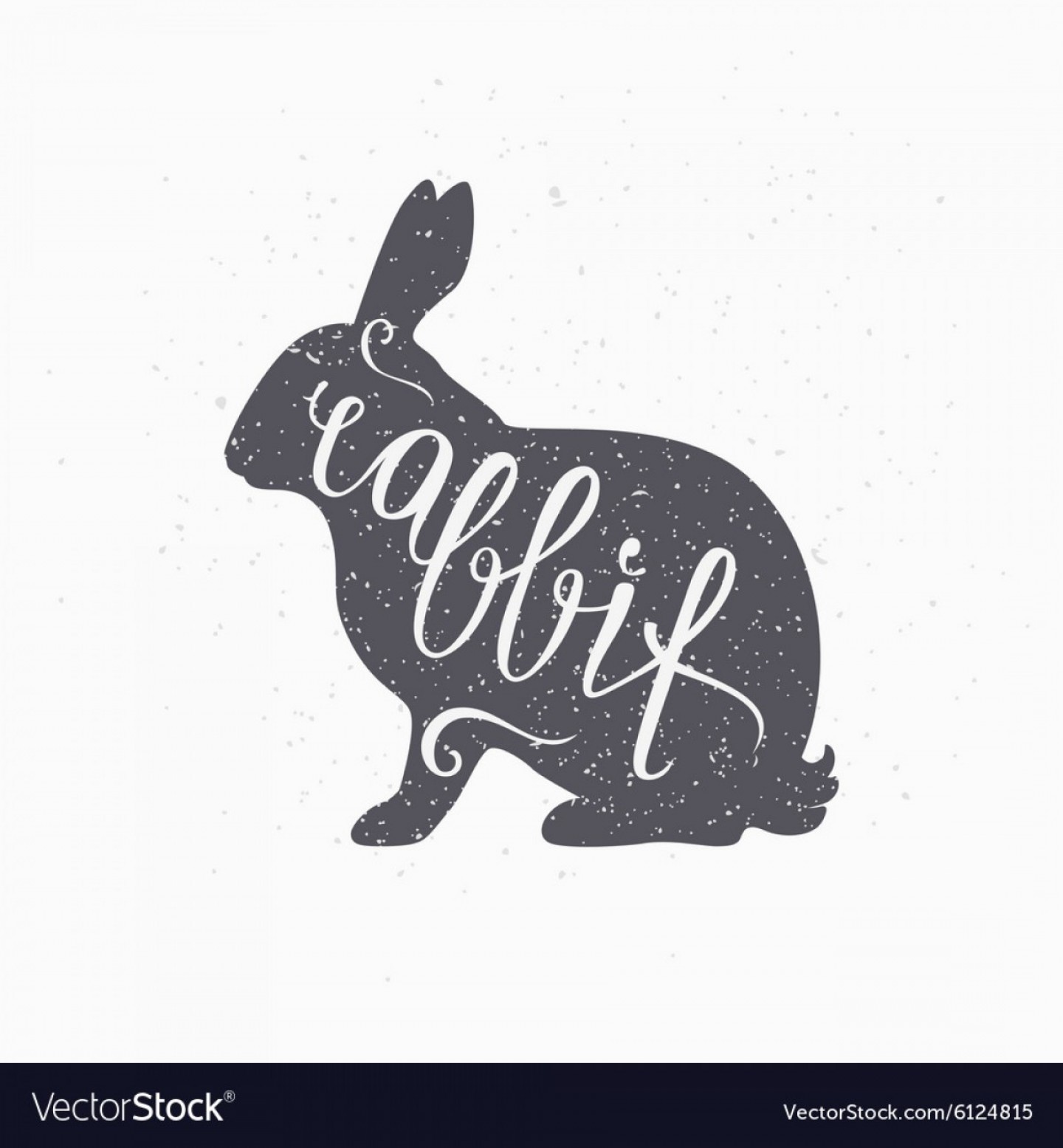 1440x1555 Hipster Style Hare Silhouette Rabbit Meat Hand Vector Handandbeak