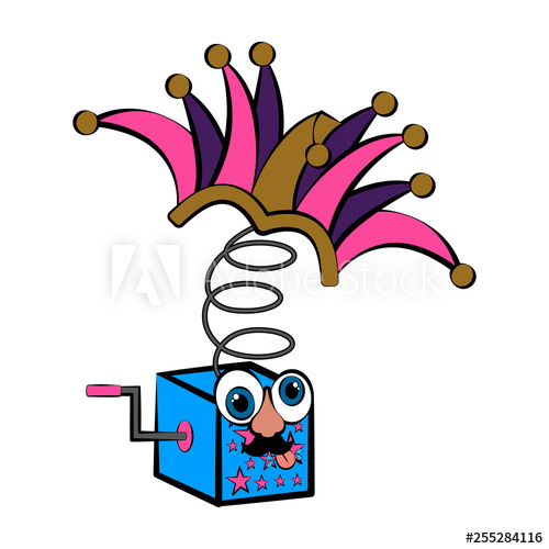 Joke Box With A Harlequin Hat And Funny Mask April Fool Day 500x500 Joke Box With A Harlequin Hat And Funny Mask April Fool Day