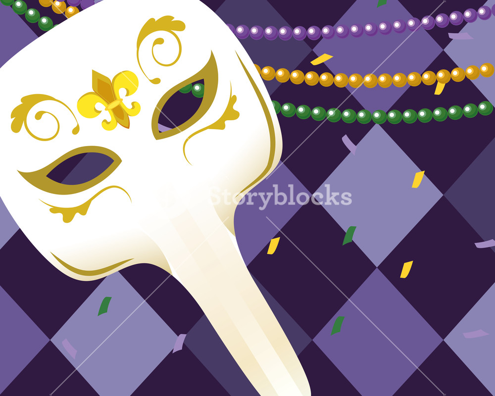 Big Nose Mask With Beads And Harlequin Pattern Background Vector 1000x800 Big Nose Mask With Beads And Harlequin Pattern Background Vector