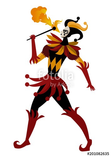 Female Harlequin Dancing With Fire Stock Image And Royalty Free 354x500 Female Harlequin Dancing With Fire Stock Image And Royalty Free