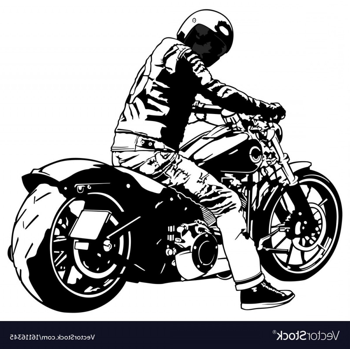 1200x1197 Harley Davidson And Rider Vector Soidergi