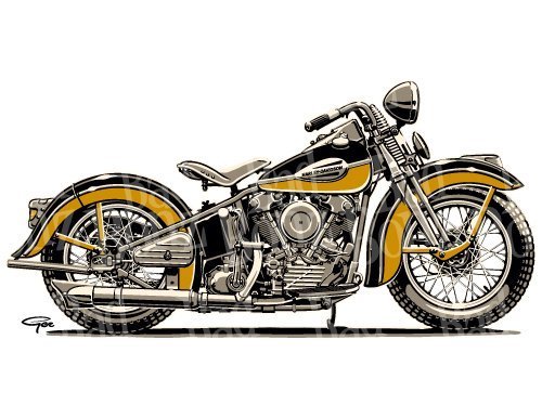 500x386 Harley Davidson Classic Two Tone Knucklehead Bad Bonz Designs