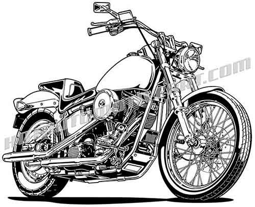 Harley Davidson Motorcycle Vector at Vectorified.com | Collection of ...