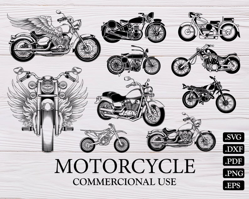 794x635 Motorcycle Motorcycle Clipart Bike Wings Etsy