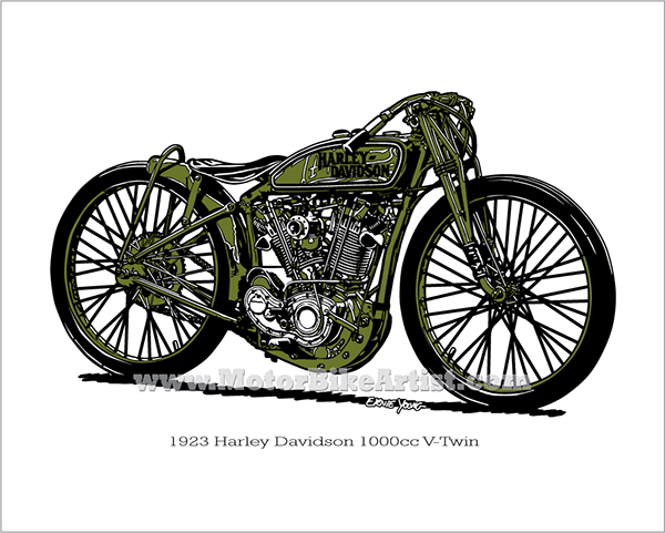 600x481 Harley Davidson Board Track Racer Motorcycle Vector Art On Behance