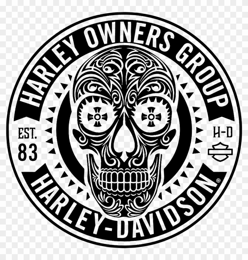 840x880 Harley Davidson Owners Group Skull Logo Vector Patch
