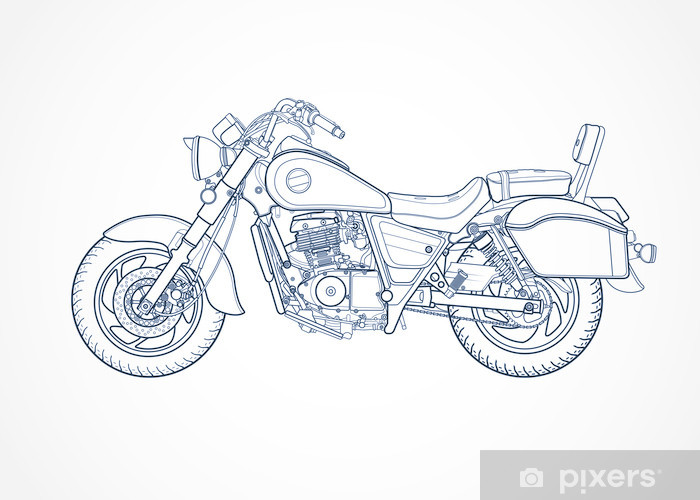 700x500 Harley Davidson Vector Wall Mural