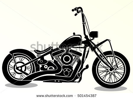 450x338 Free Vector Clipart Silhouette Harley Motorcycle Free Cliparts