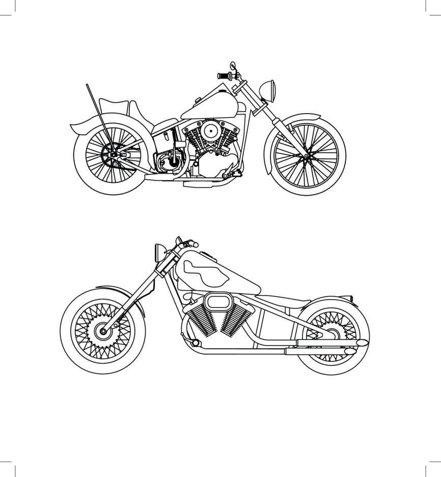 866x936 Free Vector Harley Davidson Sketches Freevectors