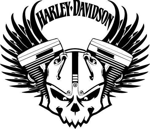 488x418 Collection Of 'harley Davidson Logo Silhouette' Download More