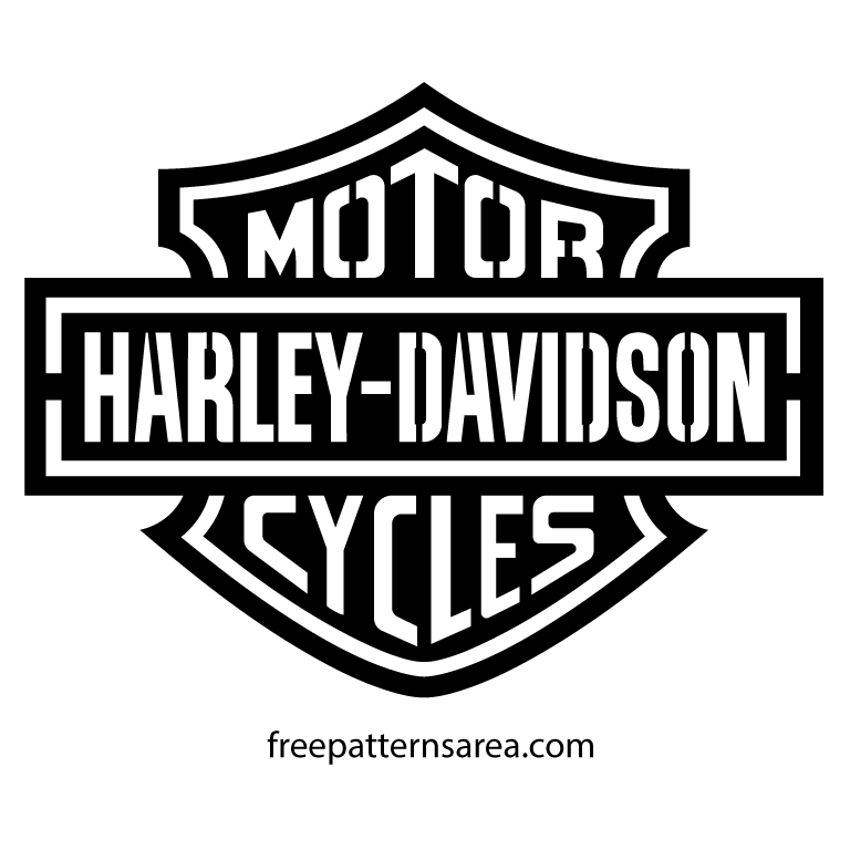 768x768 Harley Davidson Logo Stencil Vector Laser Harley Davidson Logo