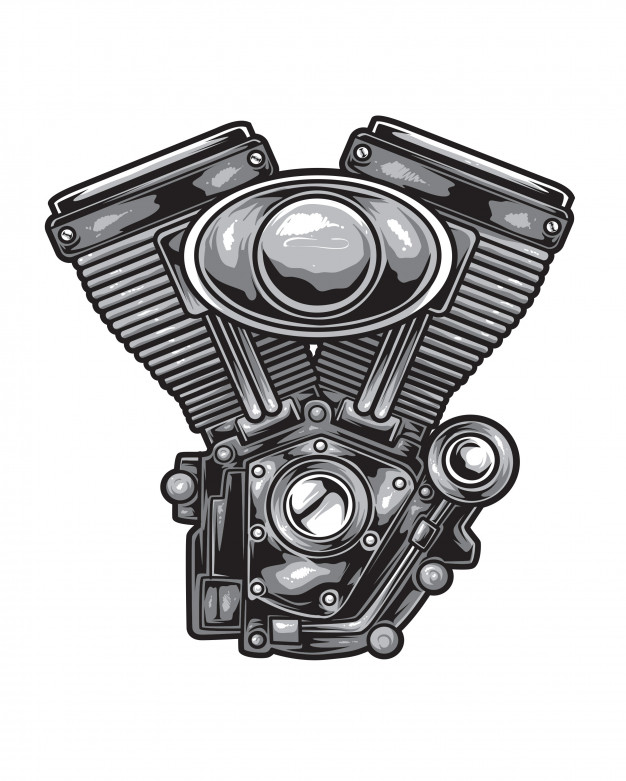 Harley Motorcycle Vector At Vectorified.com | Collection Of Harley ...