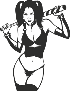 232x300 Harley Quinn Logo Vector