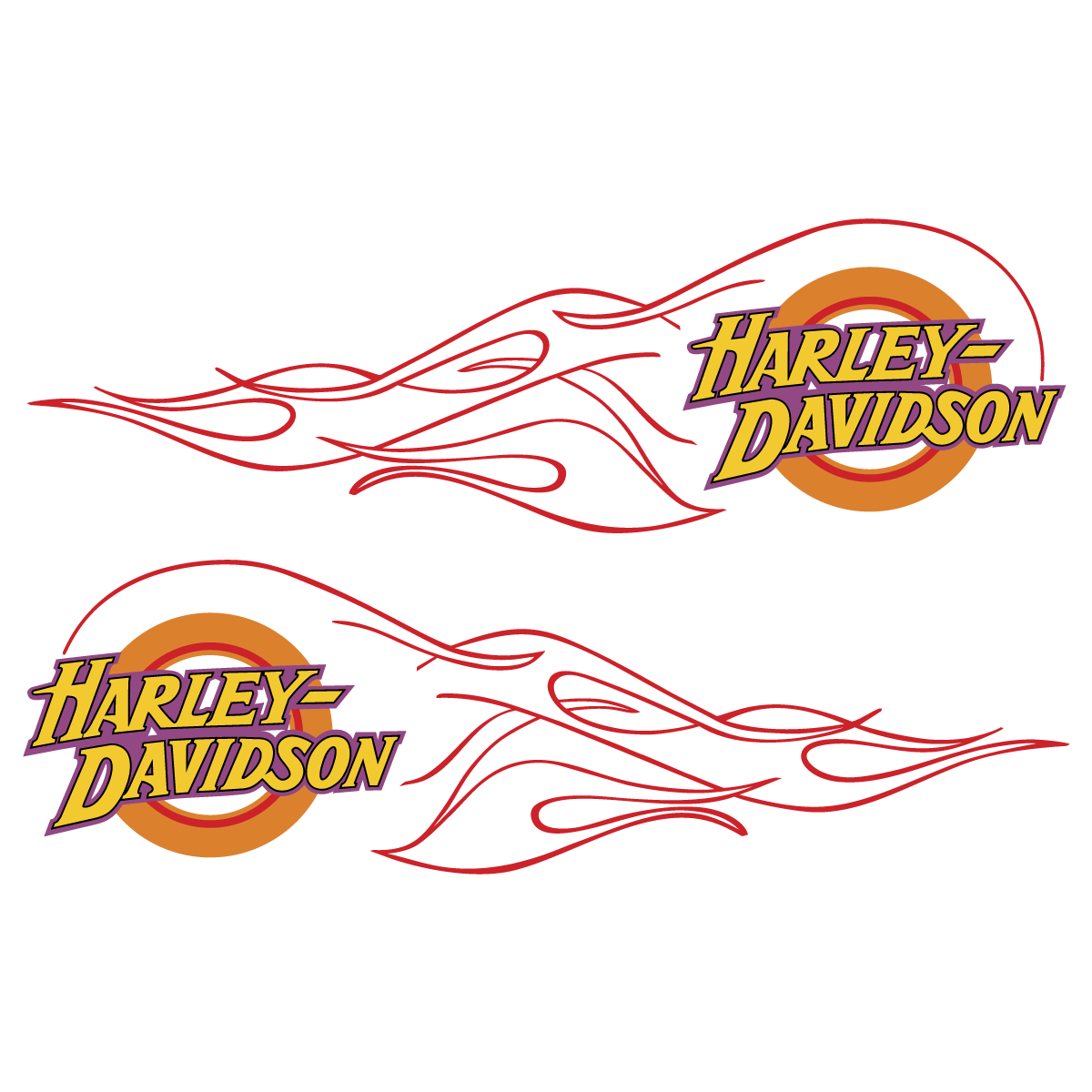 1200x1200 Harley Davidson Flame Tank Emblems Logo Vector Decal Free Vector