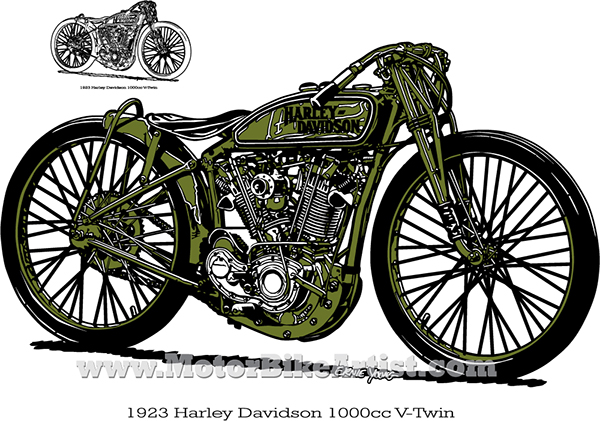 600x421 Harley Davidson Board Track Racer Motorcycle Vector Art On Behance