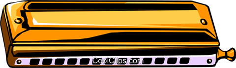 480x138 Harmonica Royalty Free Vector Clip Art Illustration