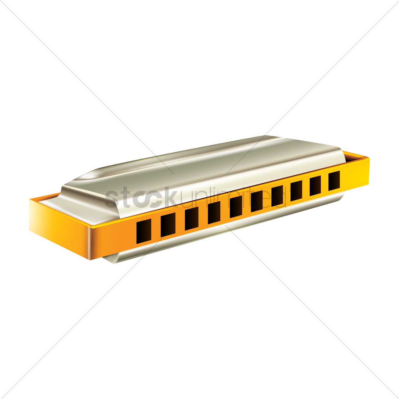 1300x1300 Harmonica Vector Image