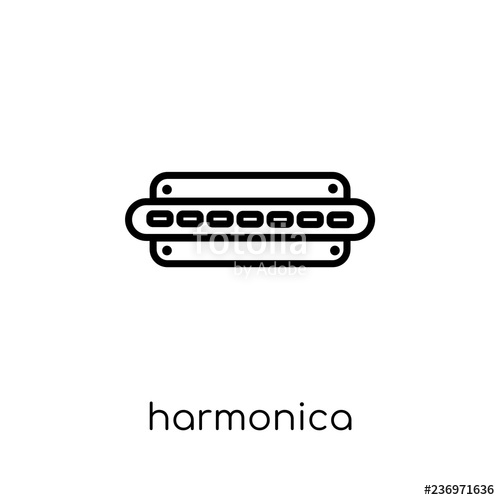 500x500 Harmonica Icon From Music Collection Stock Image And Royalty